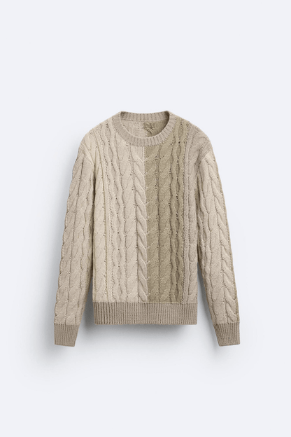 Jonas | Grobstrick-Pullover mit Zopfmuster – Klassisch & Zeitlos
