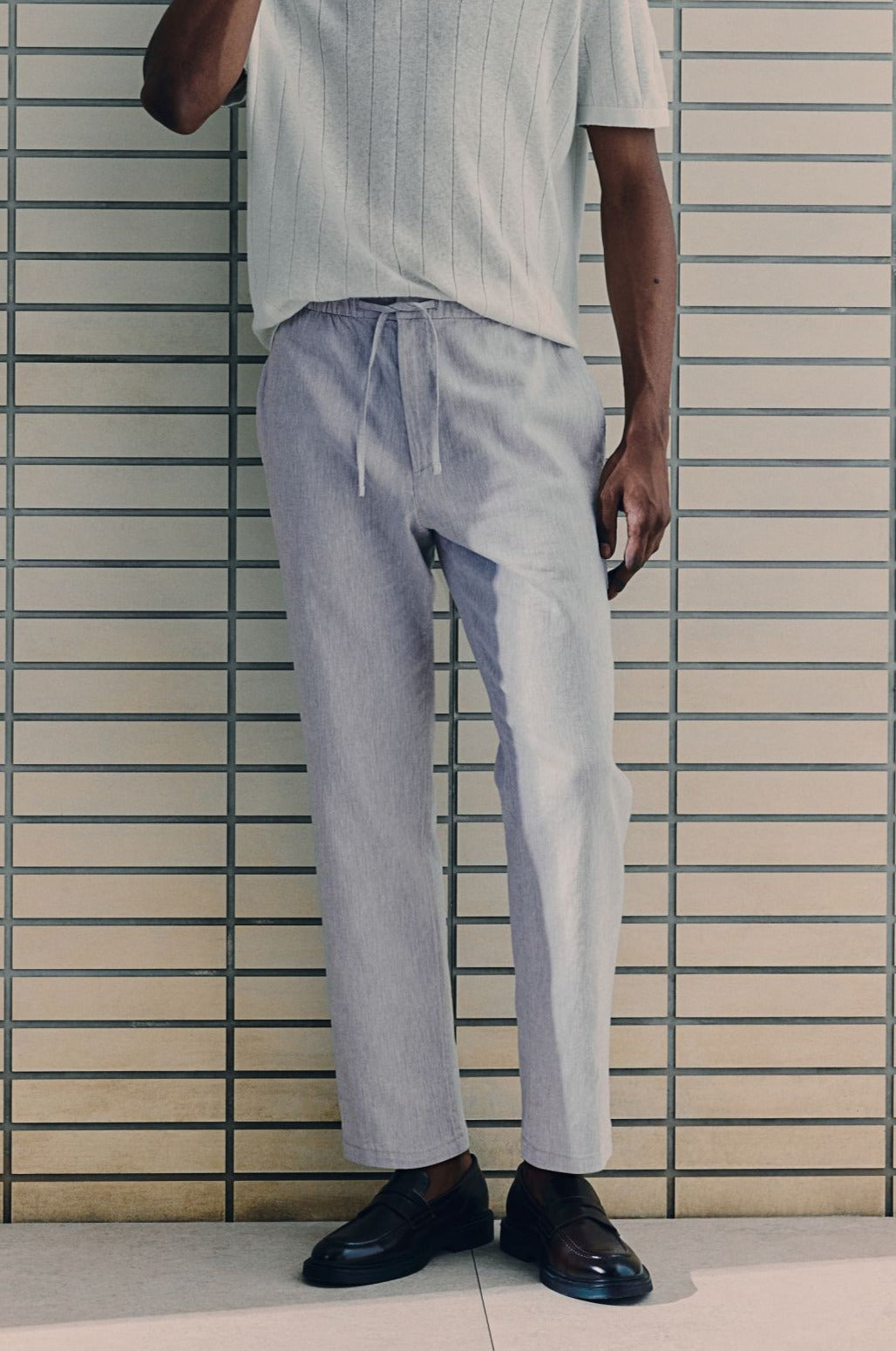 Herren-Casualhose mit Kordelzug – Minimalistischer Look in mehreren Farben