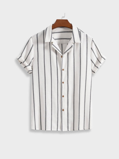 Maritimes Herren Sommer-Set | Gestreiftes Hemd & Shorts